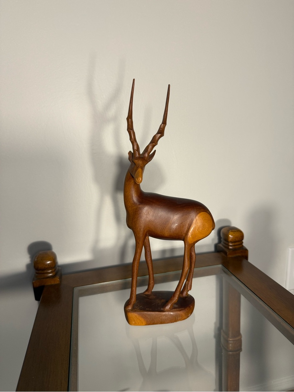 Hand-carved Wooden Gazelle